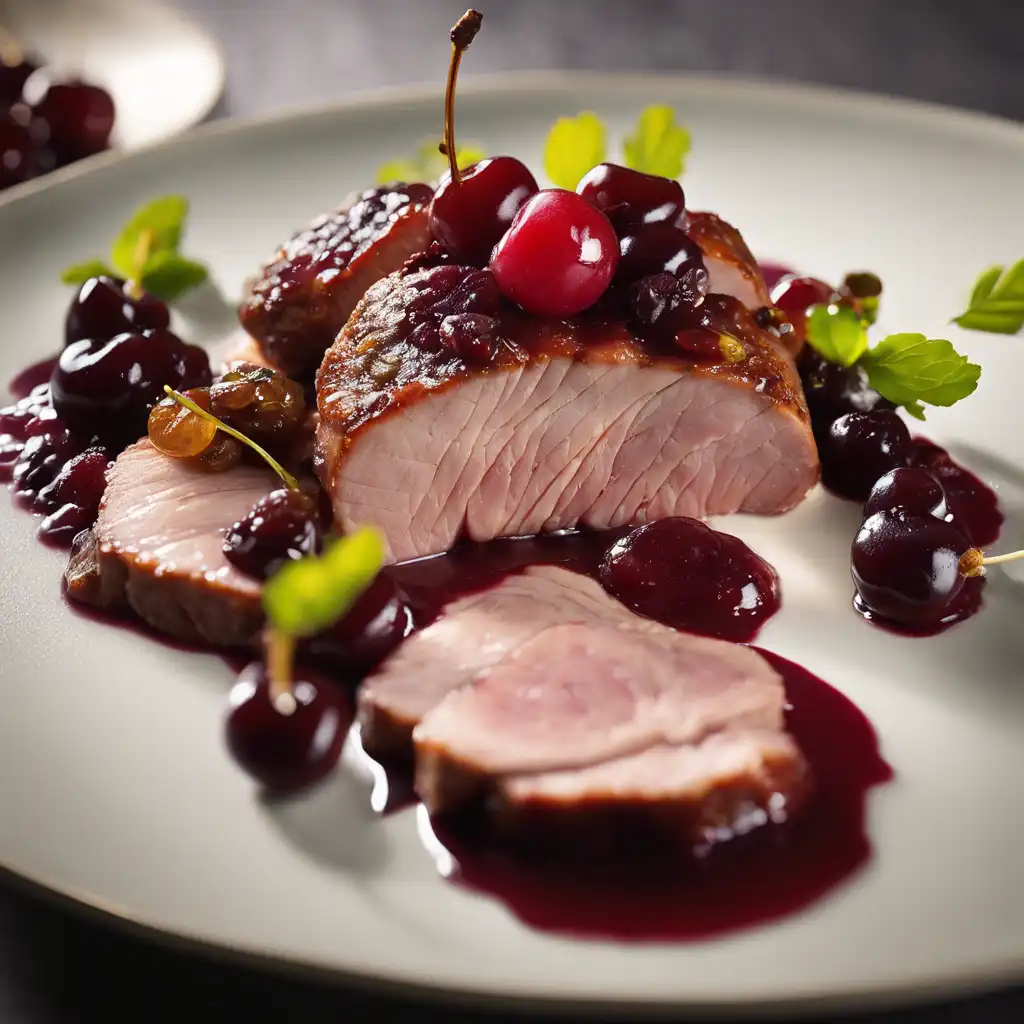 Pork Tenderloin with Cherry and Raisins