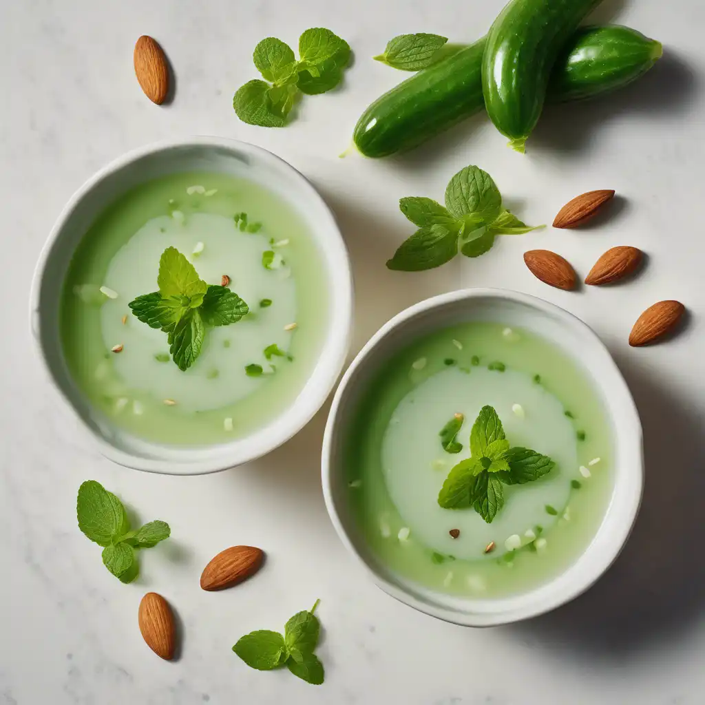 Cucumber, Mint, and Almonds Soup