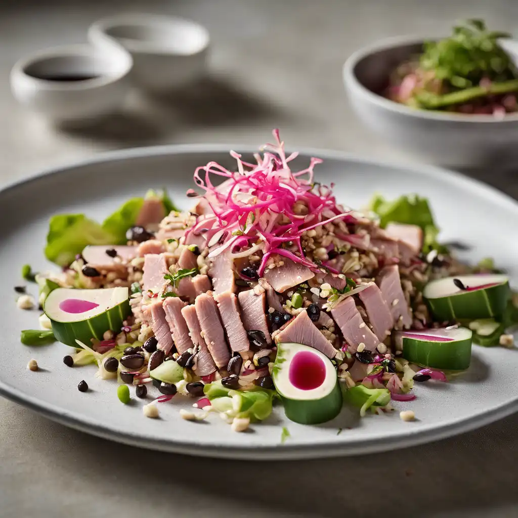 Tuna Salad with Black Beans and Sesame Seeds