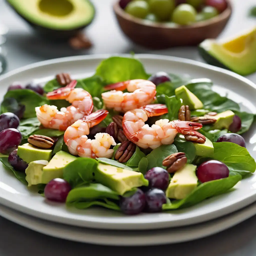 Shrimp with Grapes and Avocado