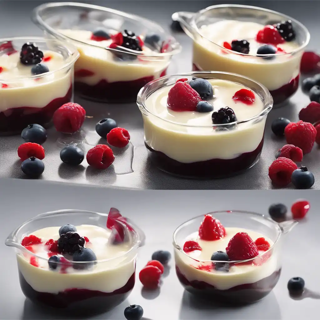 Vanilla Pudding with Red Fruits