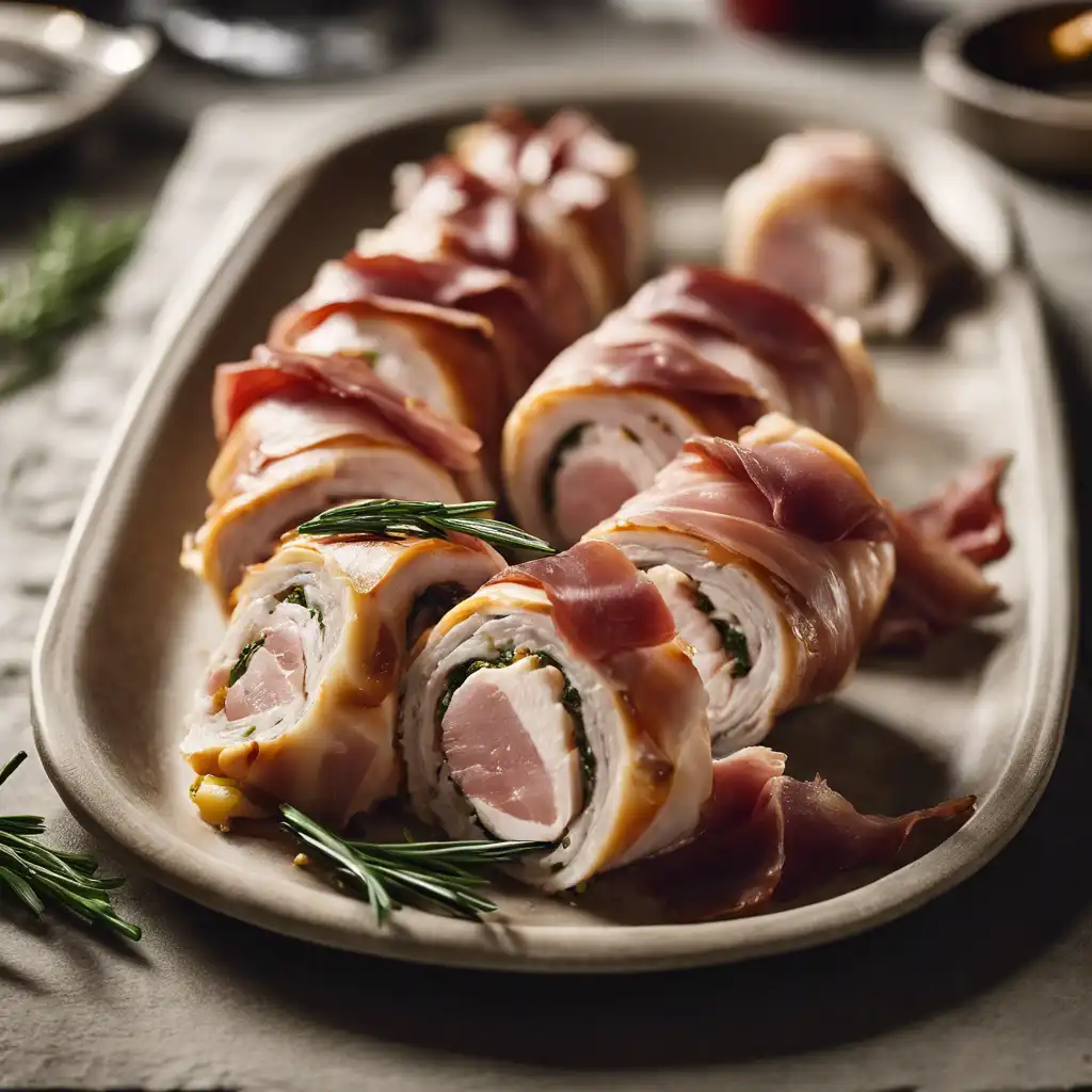 Chicken and Prosciutto Roll