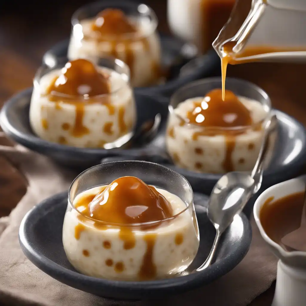 Tapioca Pudding with Caramel Sauce