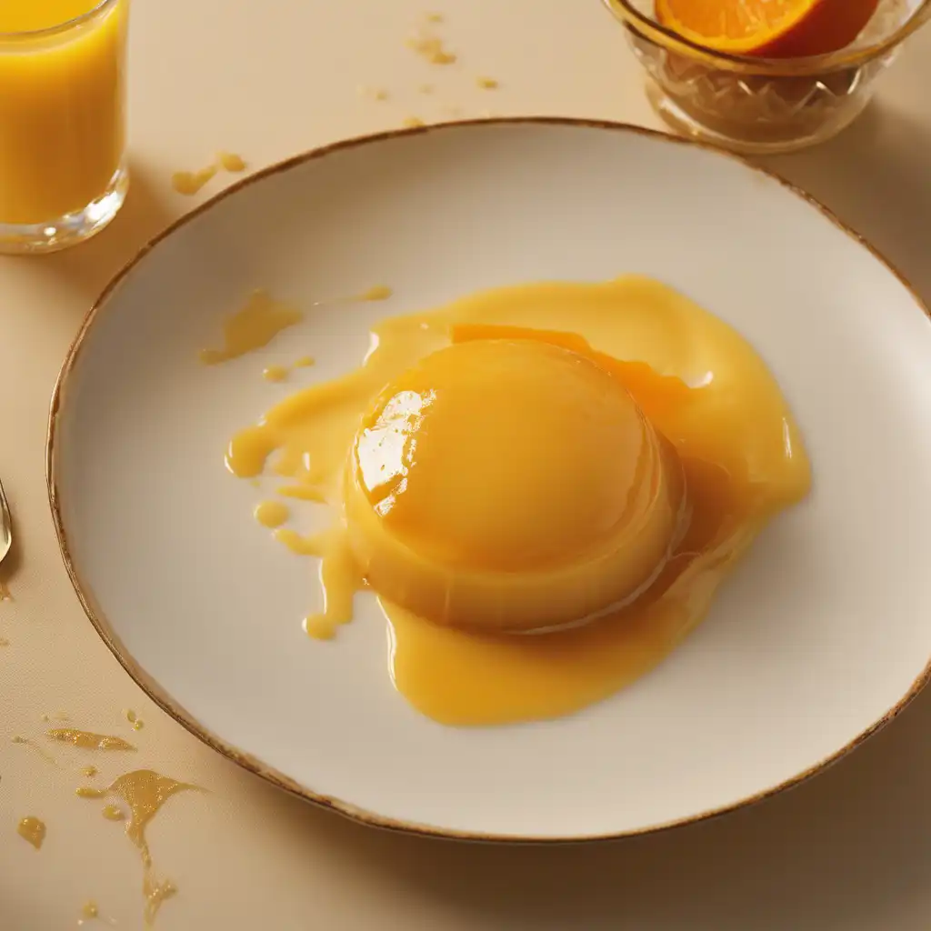 Condensed Milk Pudding with Orange Juice