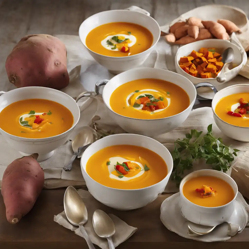 Sweet Potato and Agria Soup