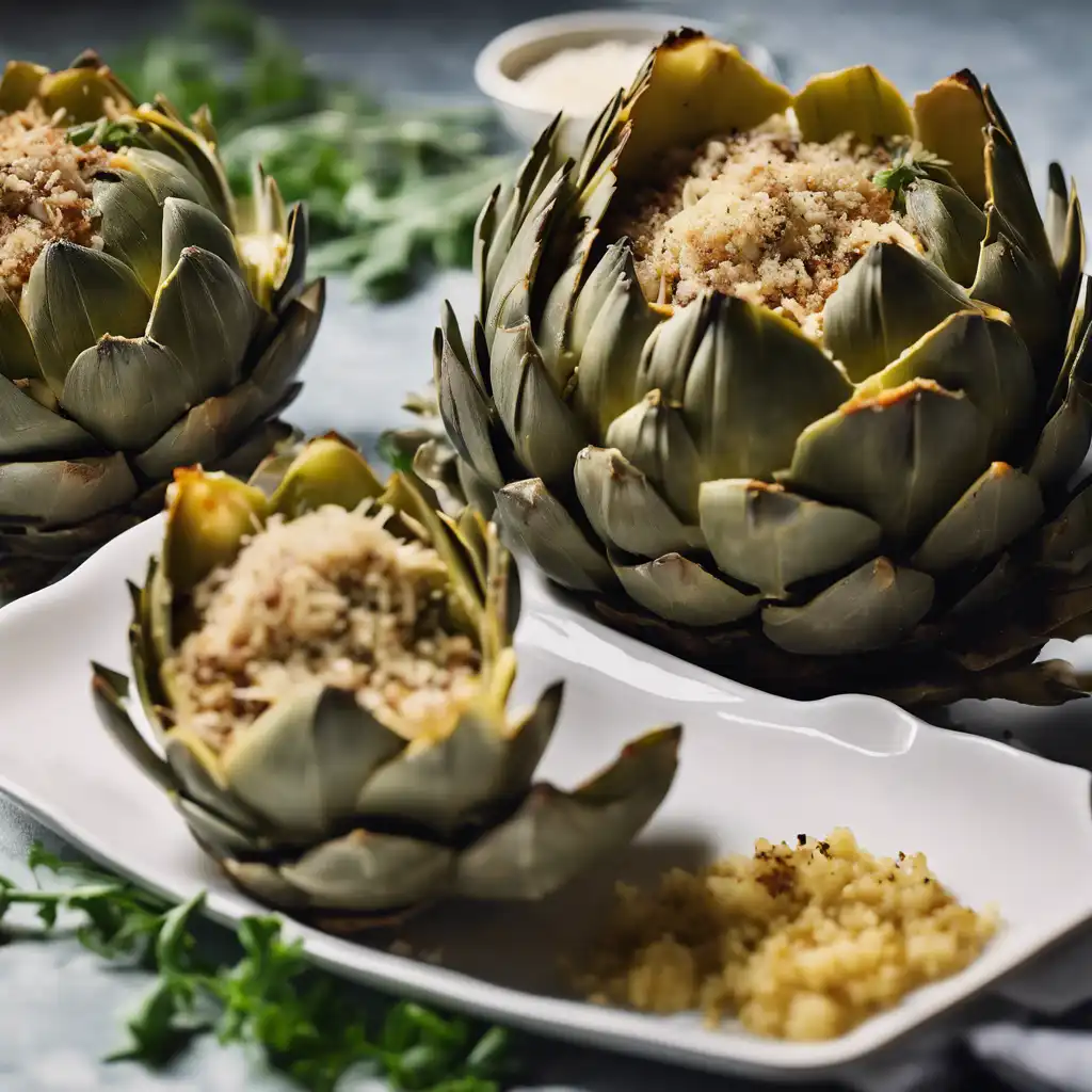 Stuffed Artichoke Roasted in Oven