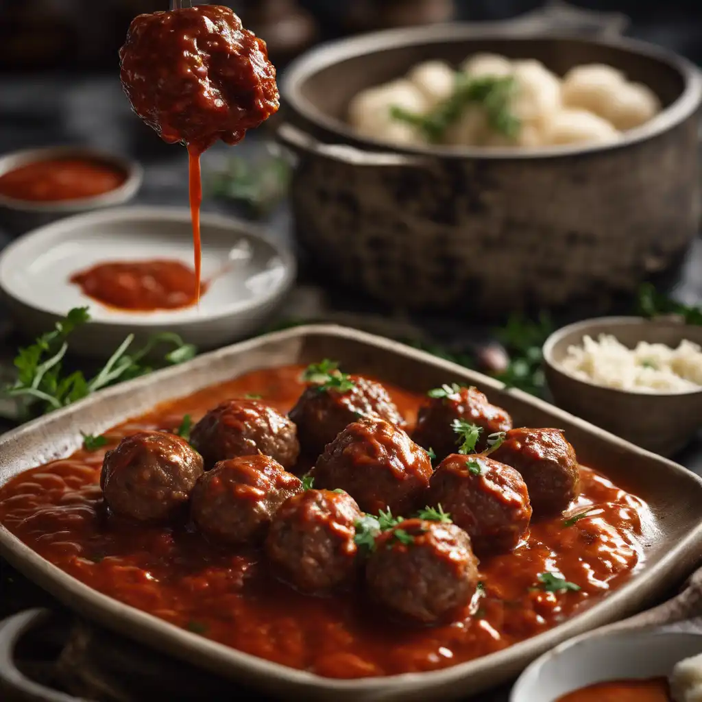 Beef Meatballs with Spicy Sauce