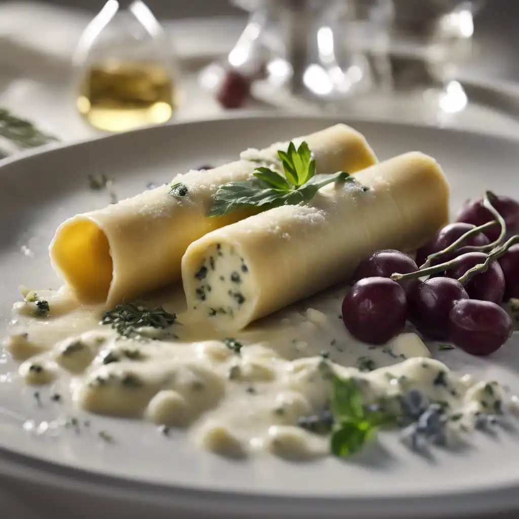 "Cannelloni Filled with Cheese and Wine"