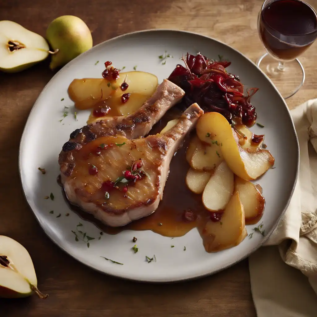 Pork Chops with Pear