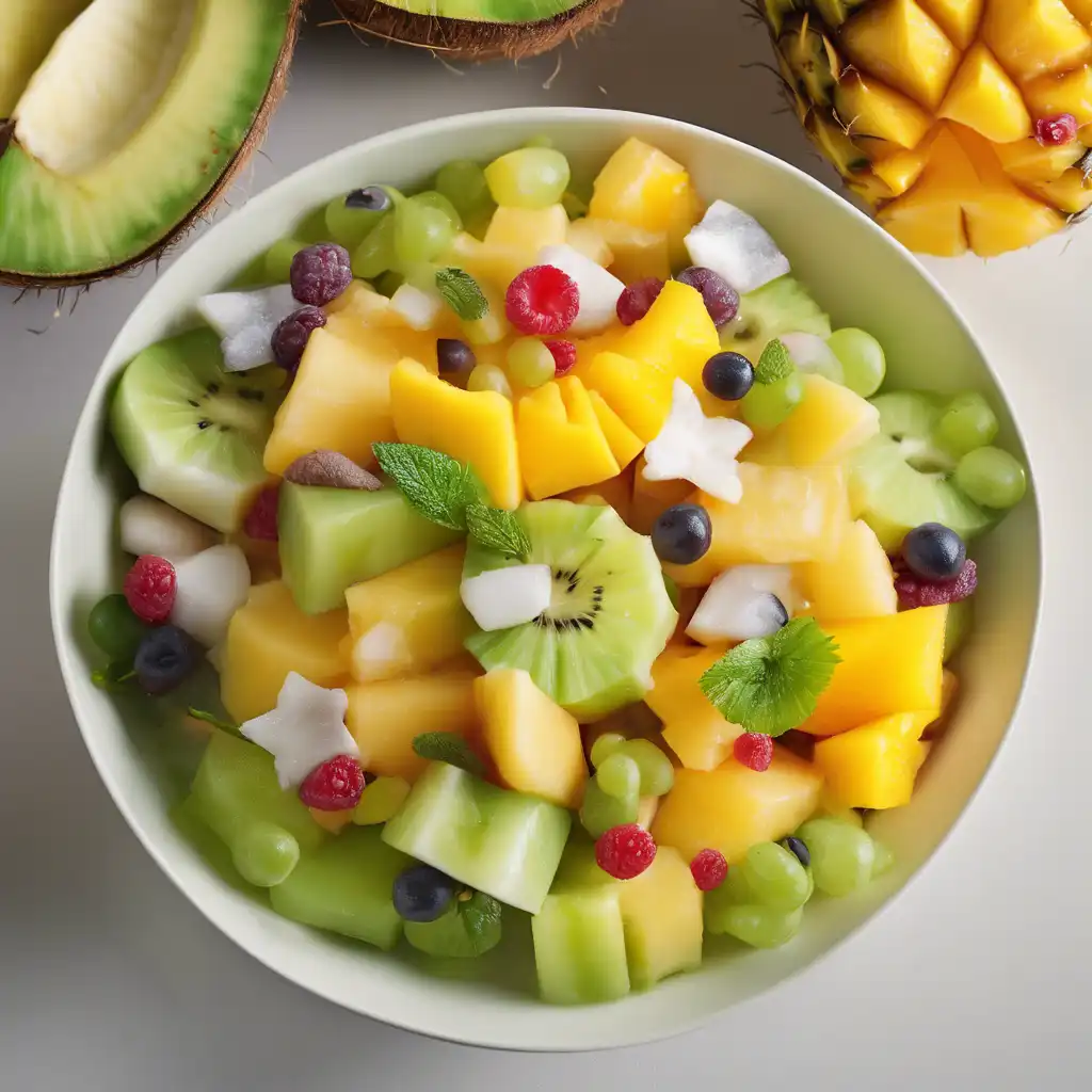 Green Coconut Fruit Salad