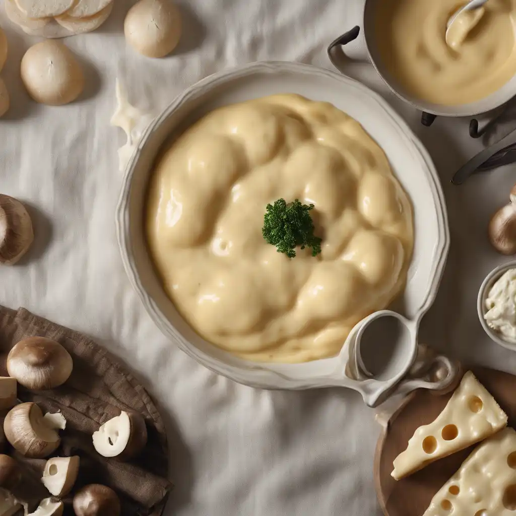 Cheese Sauce with Mushroom and Milk