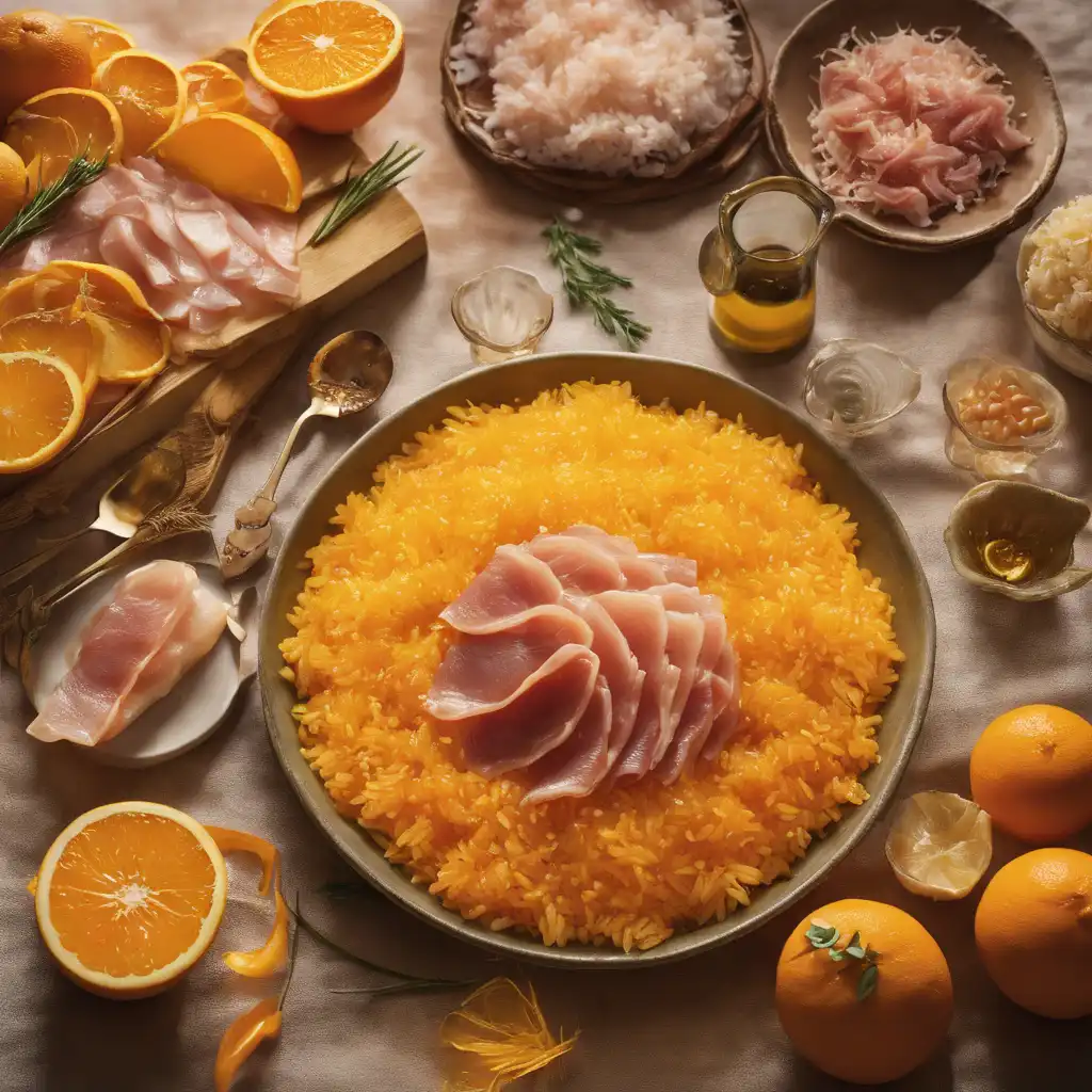 Orange Rice to Accompany Duck and Prosciutto