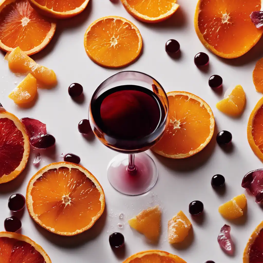 Orange in Red Wine