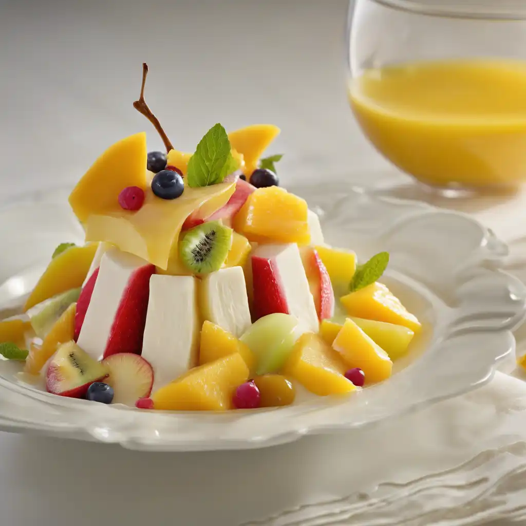 Fresh Fruit Salad in Cream