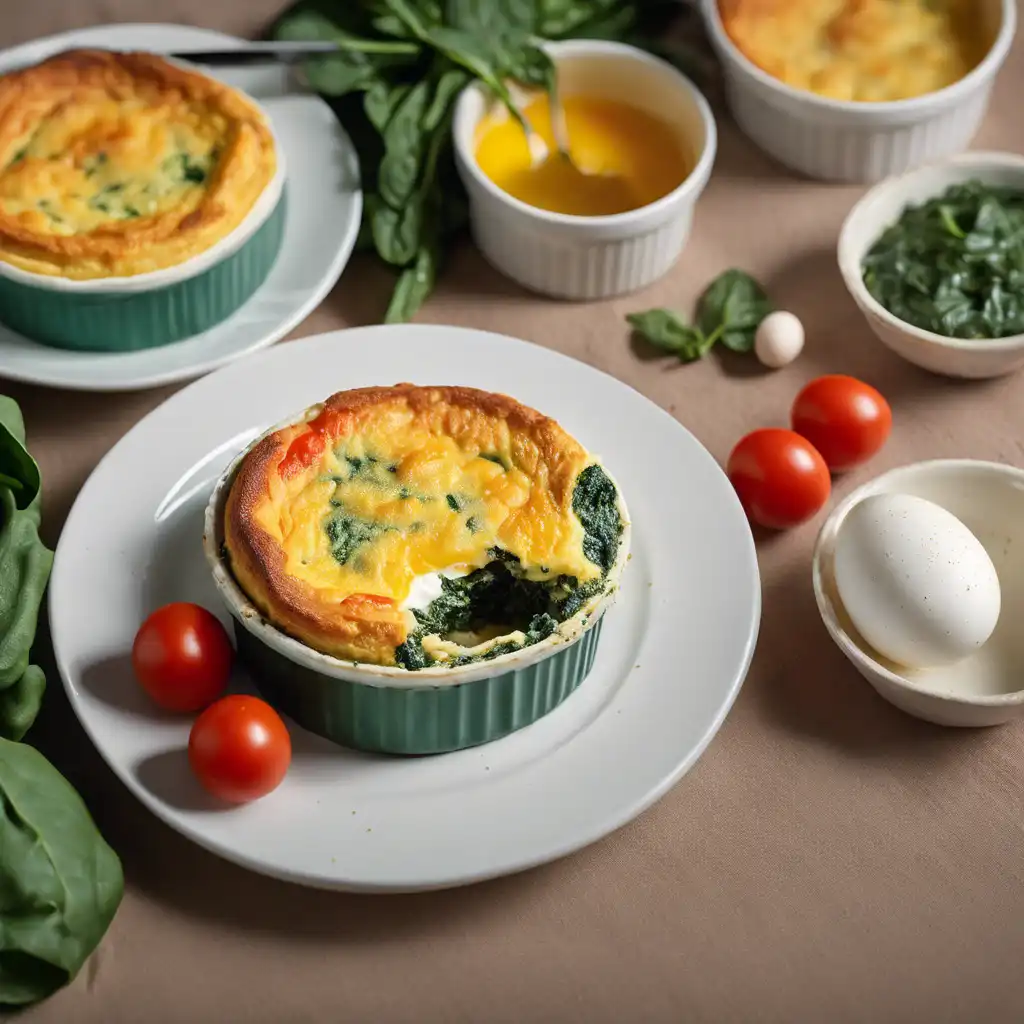 Spinach, Tomato, and Egg Soufflé