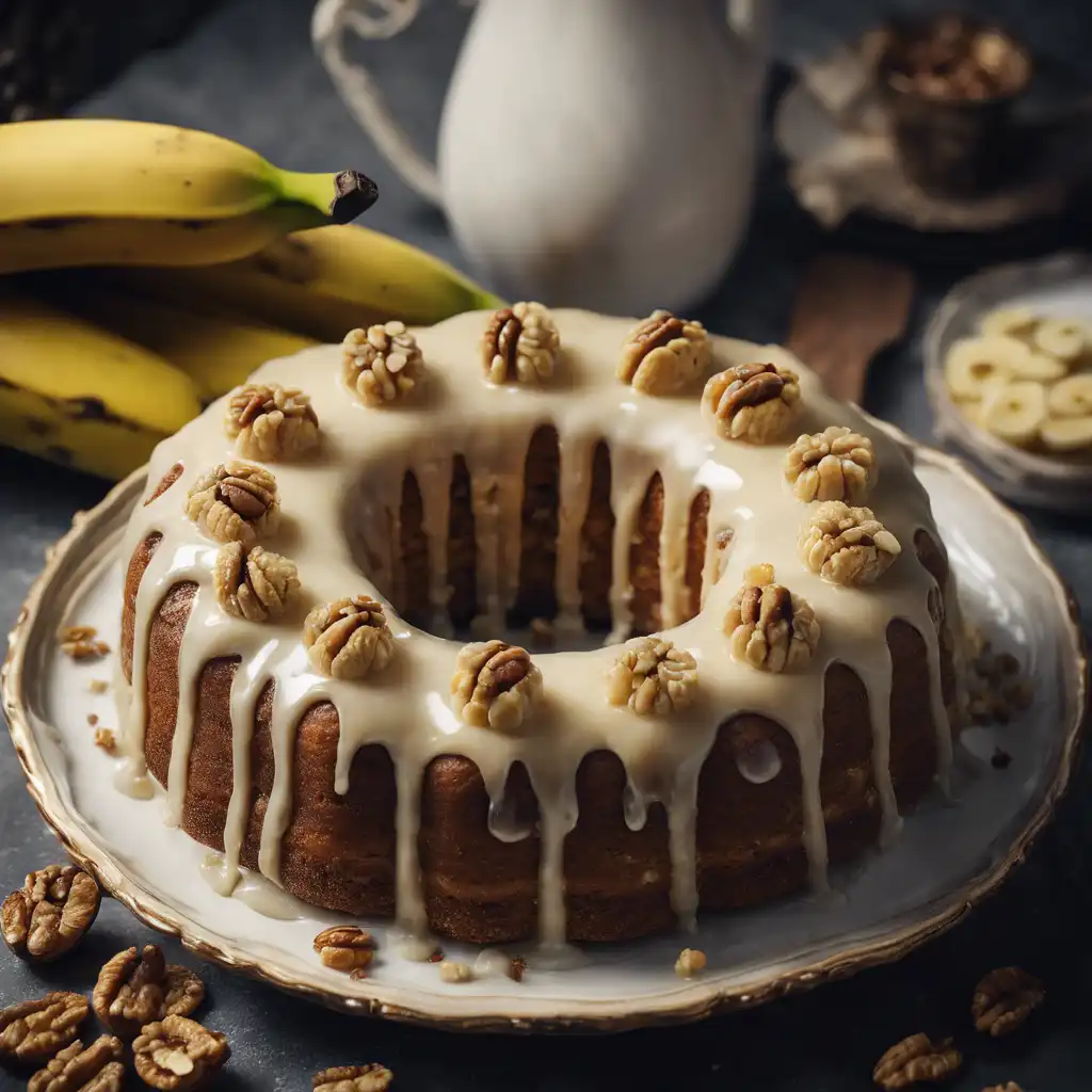 Ring of Banana and Walnut with Glace