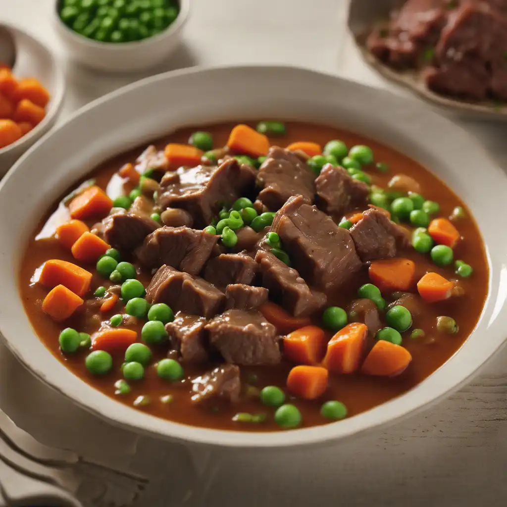 Beef Goulash with Peas and Carrots