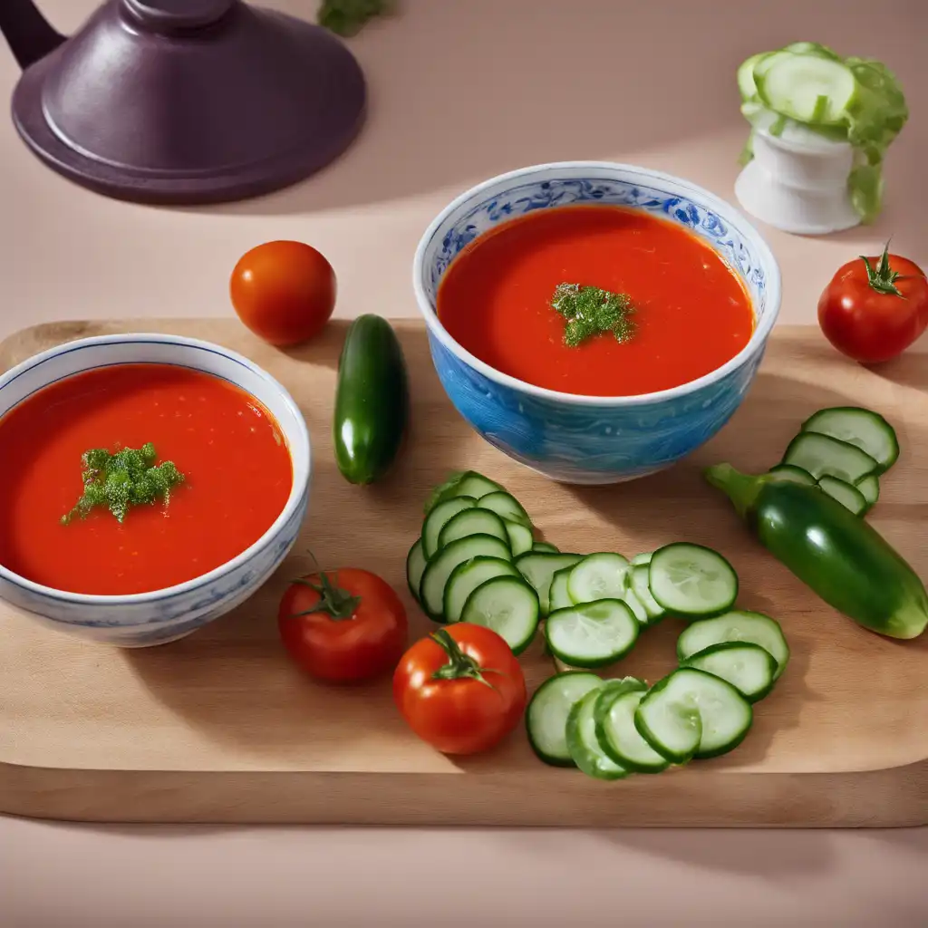 Tomato Cold Soup with Vegetables