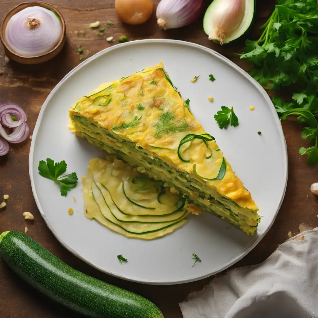 Foto de Zucchini and Onion Omelette Cake