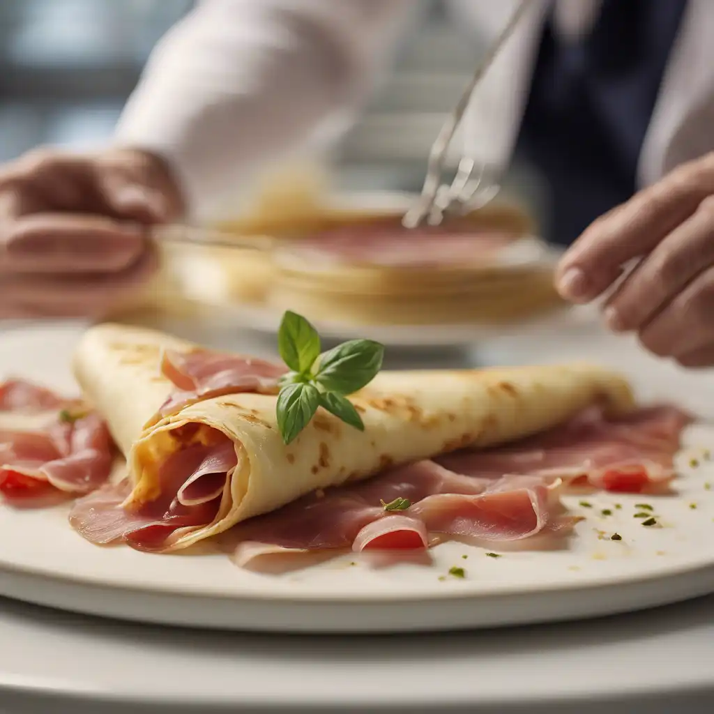 Cheese and Prosciutto Crepe