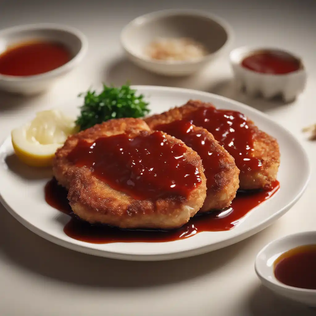 Pork Cutlet with Ketchup Glaze