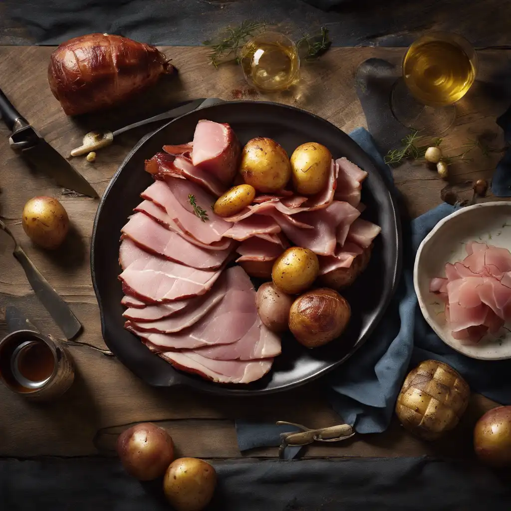 Smoked Ham with Roasted Potatoes