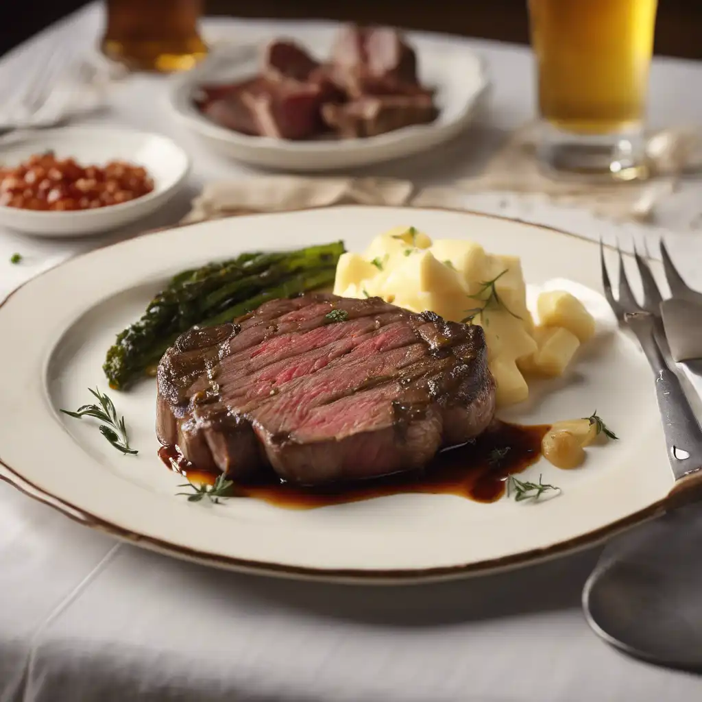 Baked Steak with Beer