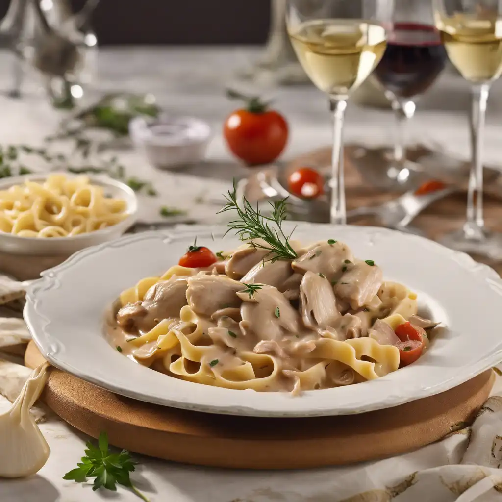 Chicken Stroganoff with Pasta