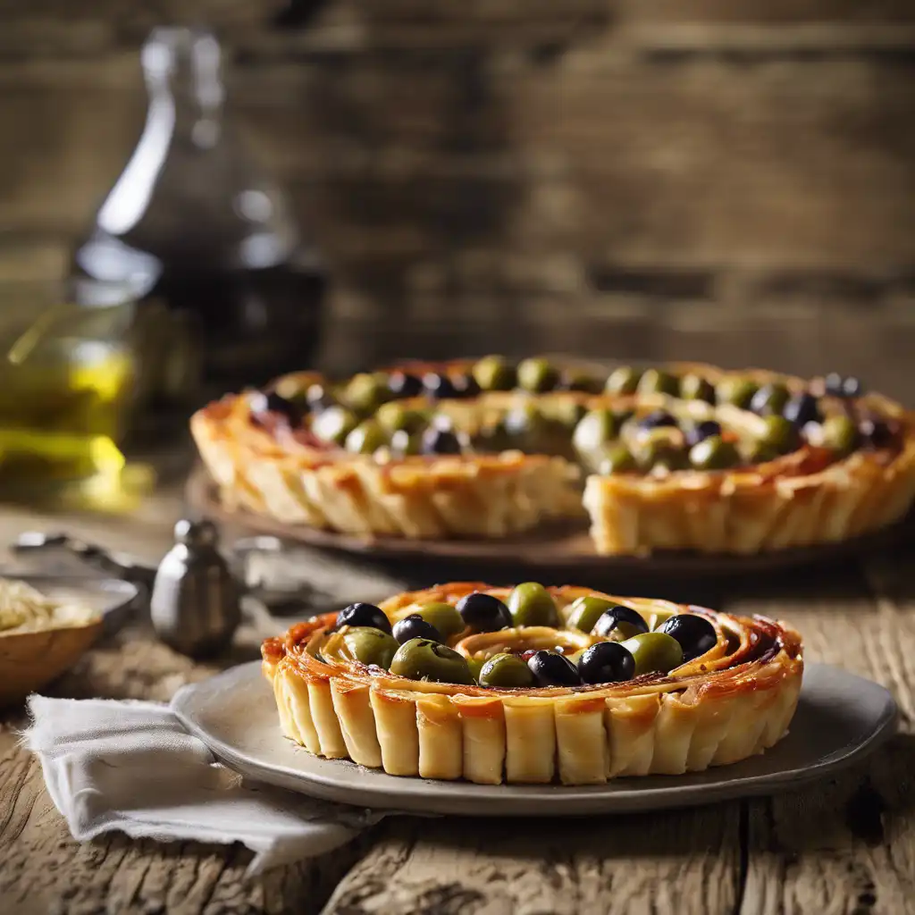 Chicken Spiral Tart with Olives