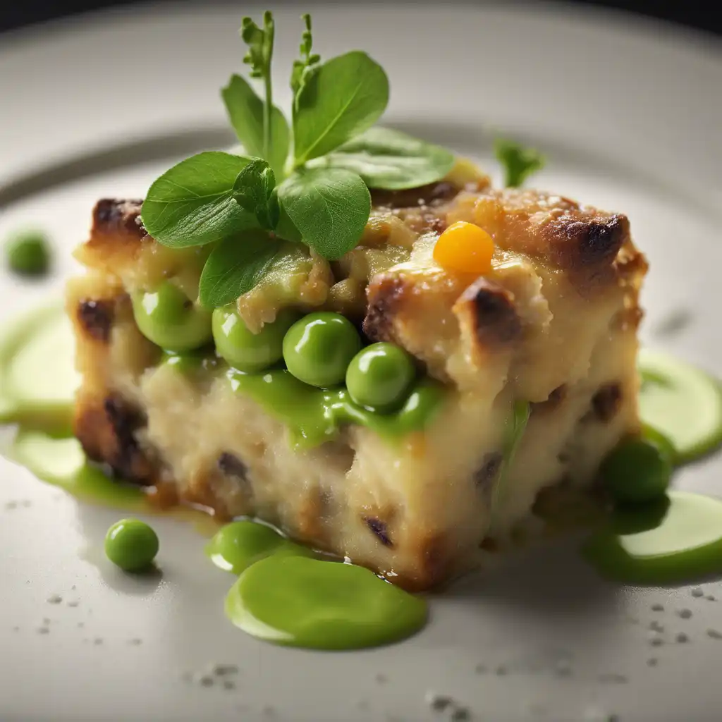 Sweetbread Pudding with Pea