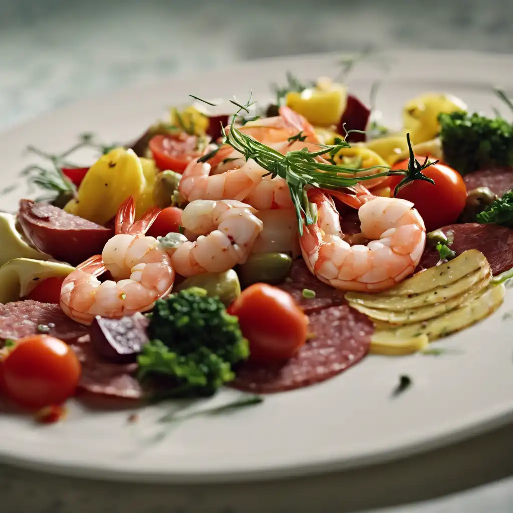 Vegetable and Shrimp Antipasto