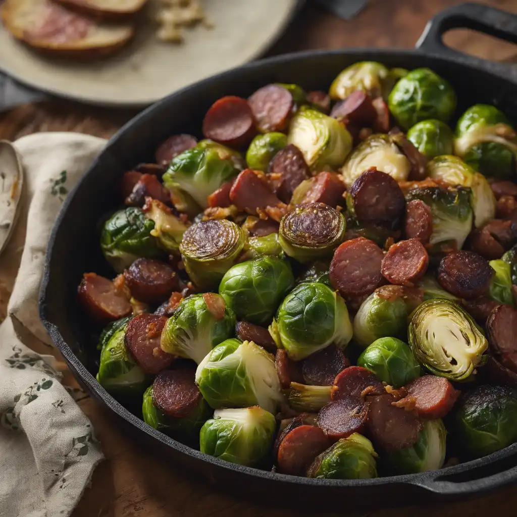 Brussels Sprouts with Linguica