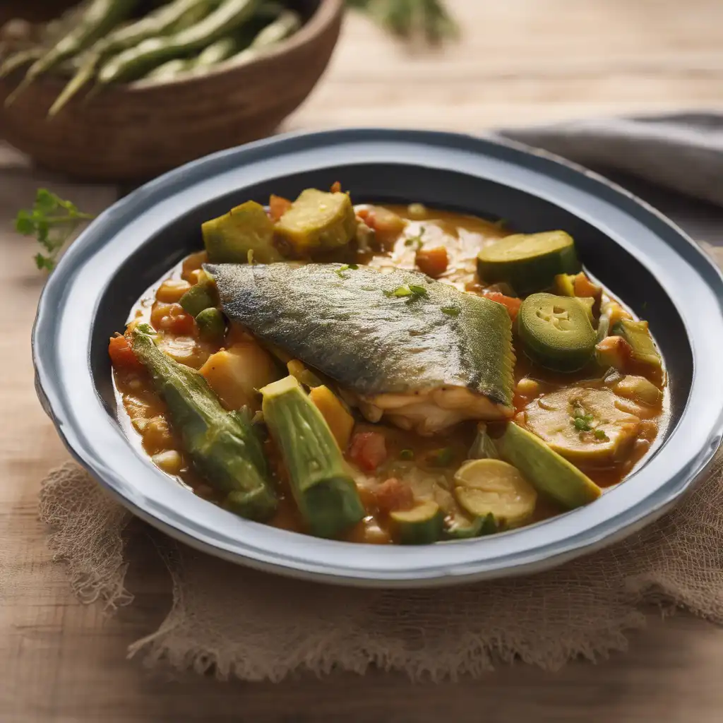 Fish Stewed with Okra