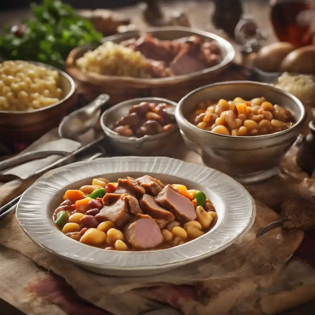 Foto de Carne de porco com broto de feijão