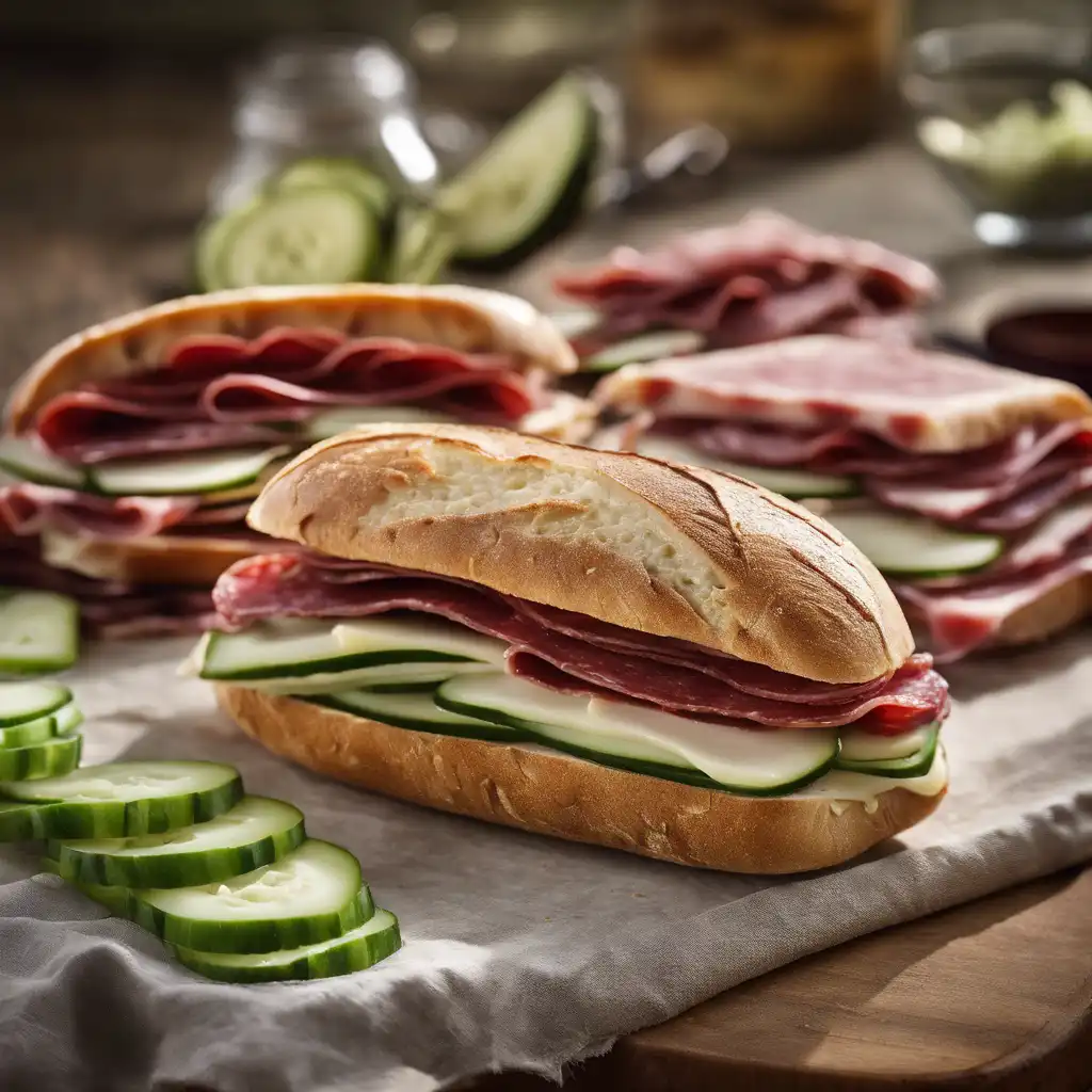 Provolone and Salami Sandwiches