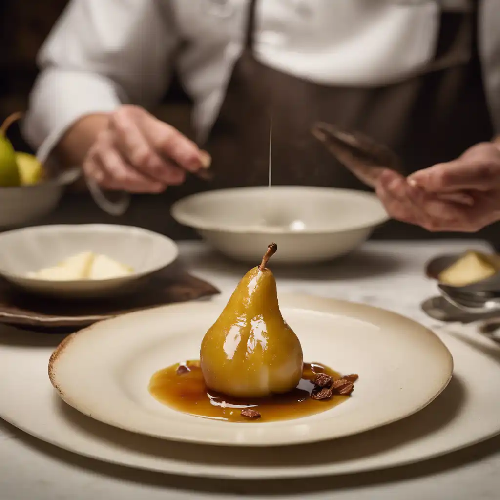 Flambéed Pears