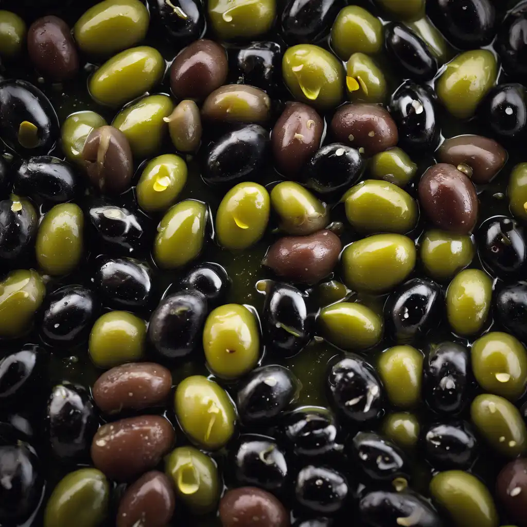 Mixed Green and Black Olives with Italian Twist