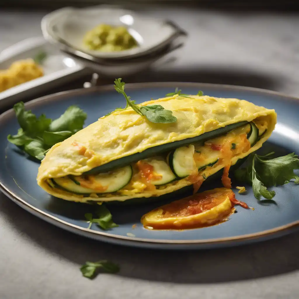 Siri Omelette with Stuffed Zucchini