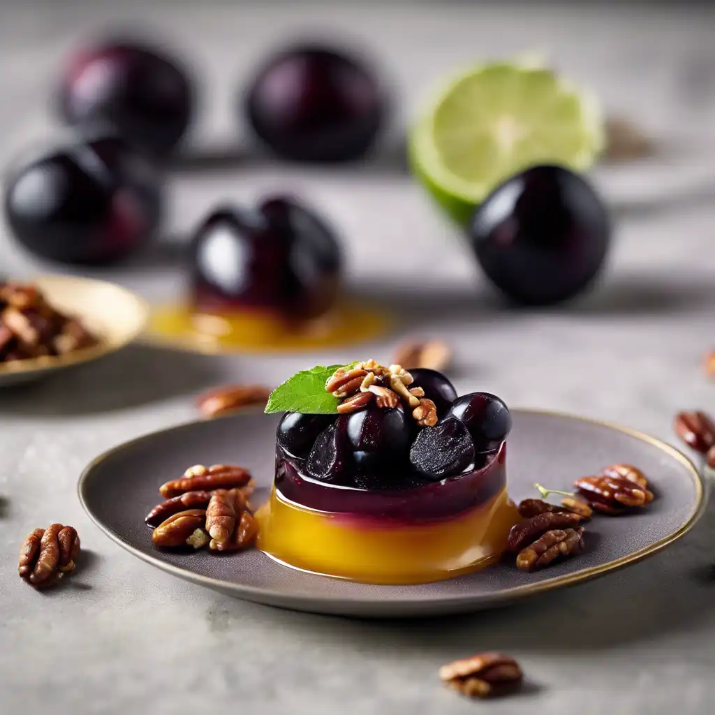 Black Plum and Honey Dessert