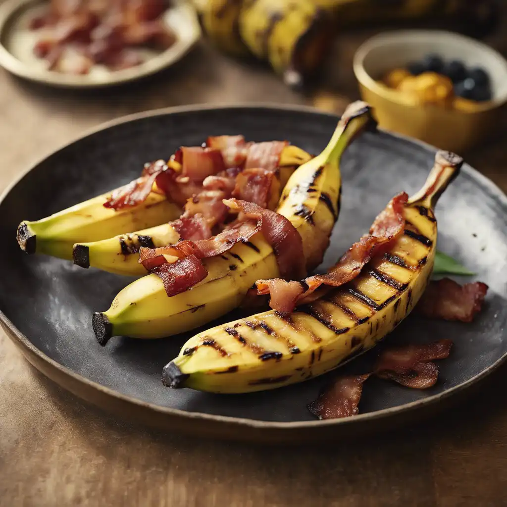 Grilled Banana with Bacon