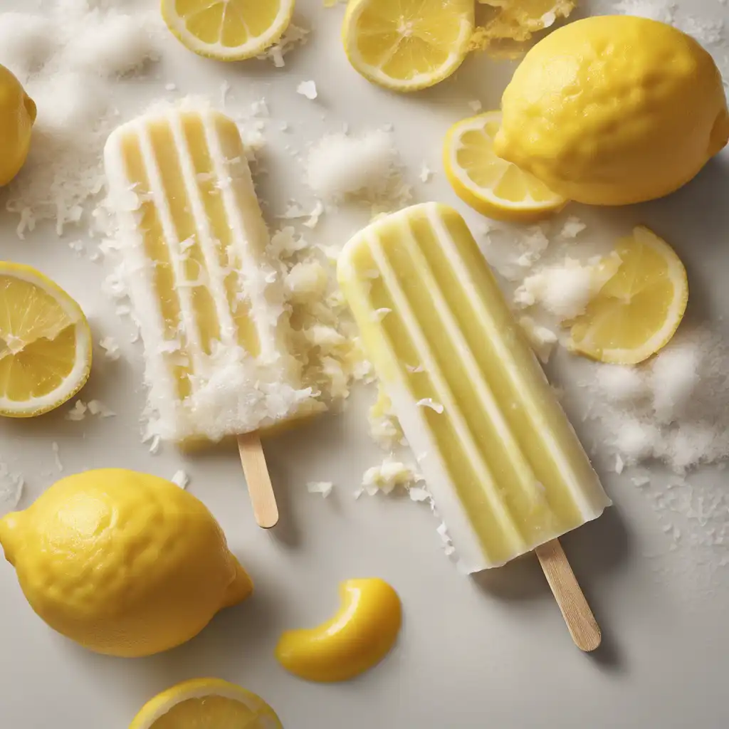 Lemon and Coconut Popsicle