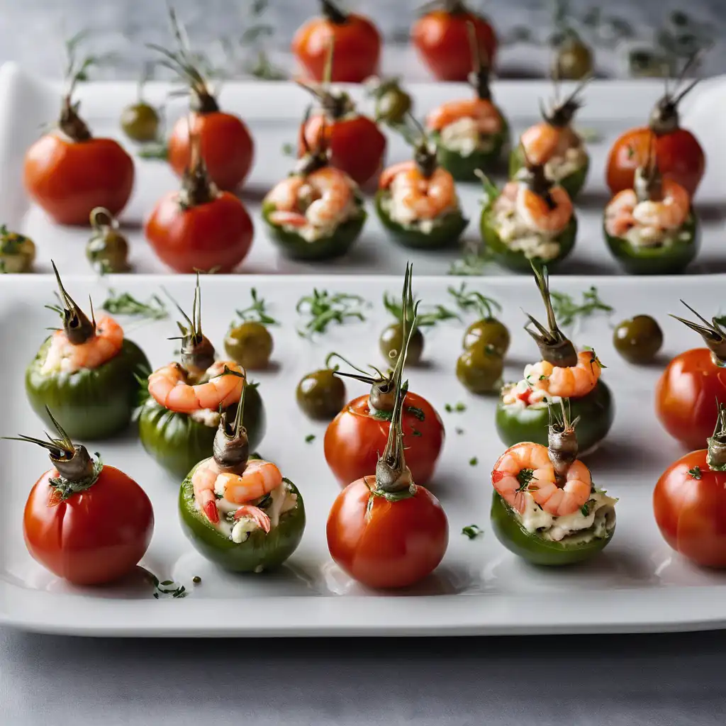 Stuffed Tomatoes with Shrimp and Anchovy