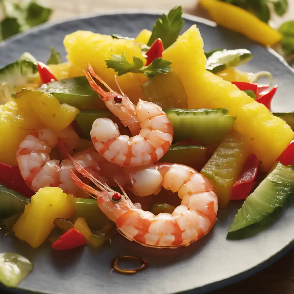 Shrimp with Pineapple and Peppers