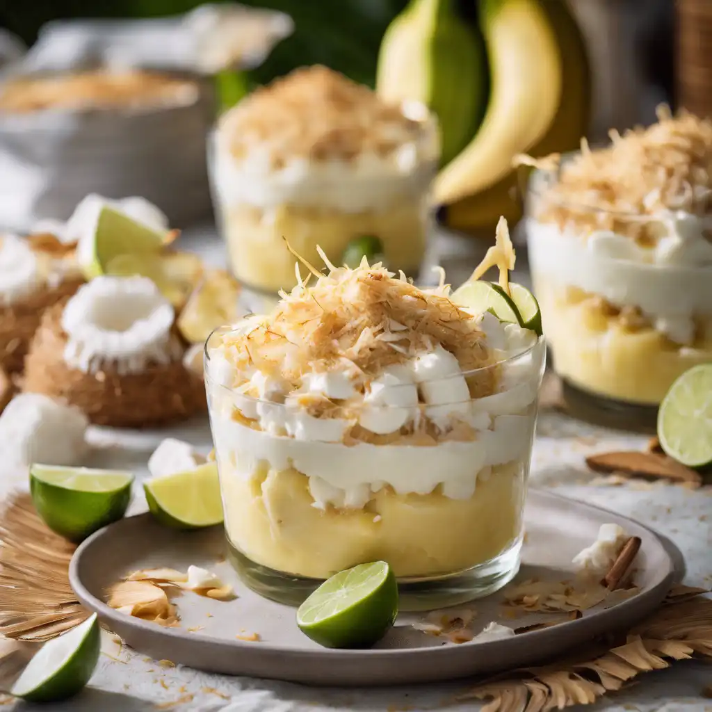 Banana Pudding with Toasted Coconut and Lime