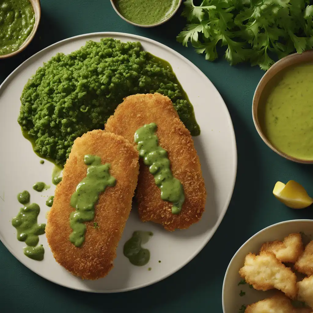 Breaded Cutlet with Parsley Sauce