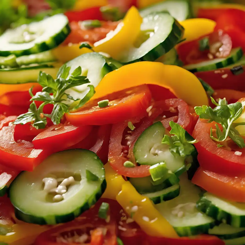 Tomato, Cucumber and Bell Pepper Salad