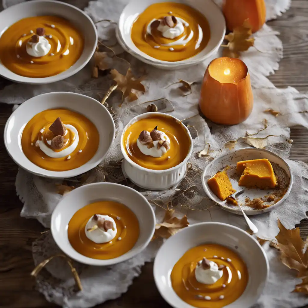 Pumpkin Pudding with Whipped Cream