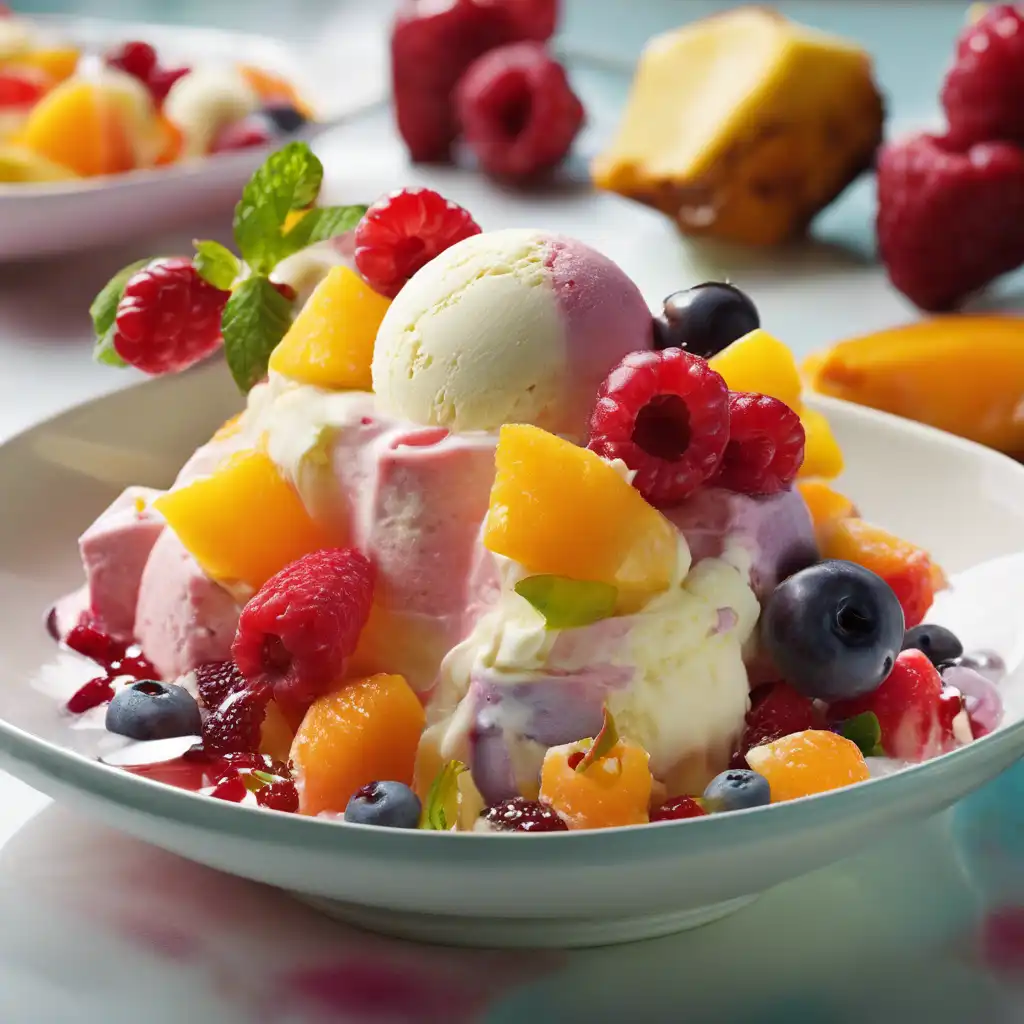 Fruit Salad with Ice Cream