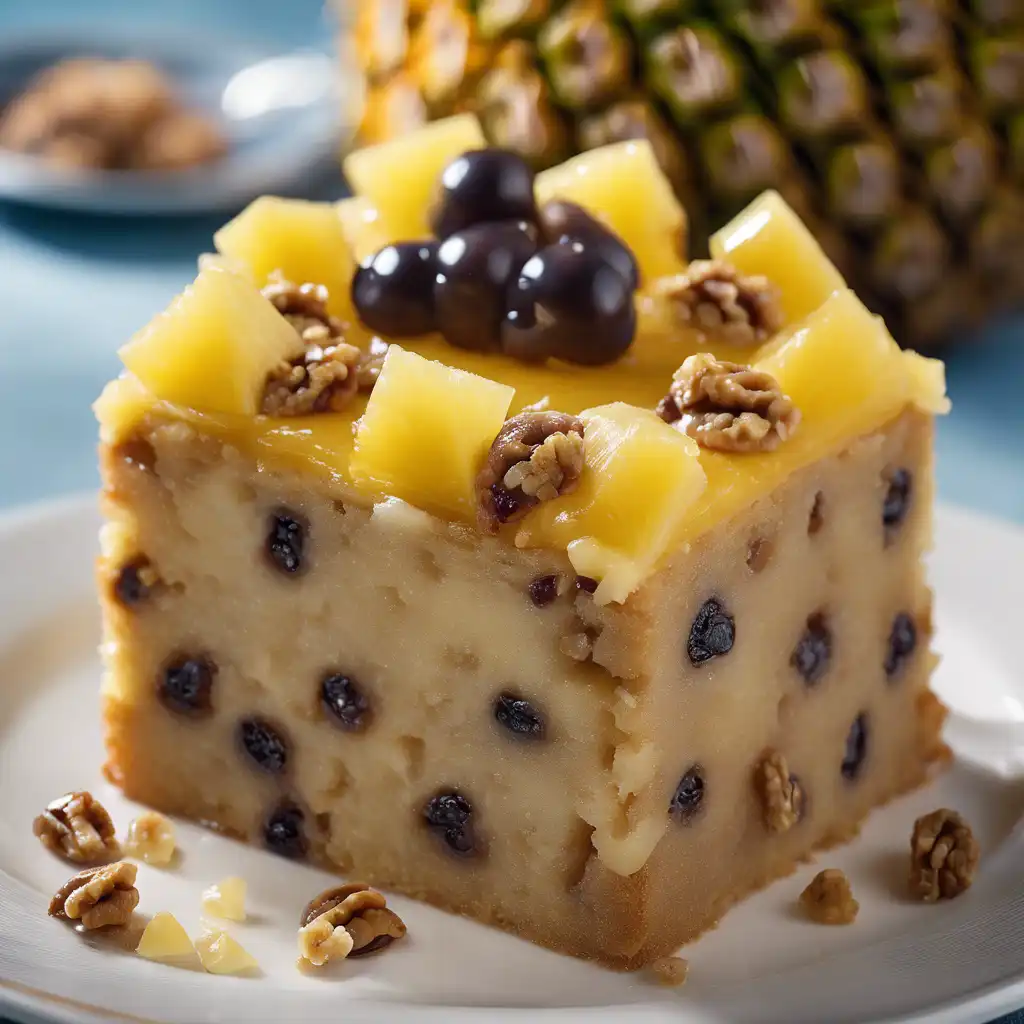 Pineapple Cake with Walnut and Raisin Filling