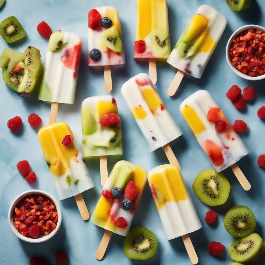 Yogurt Popsicles with Fruit